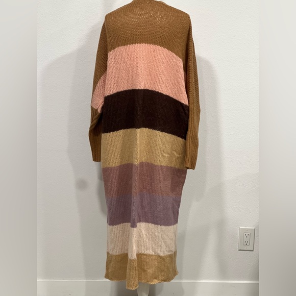 Free People Multicolor Oslo Striped Wool  Alpaca Blend Cardigan - Picture 4 of 4